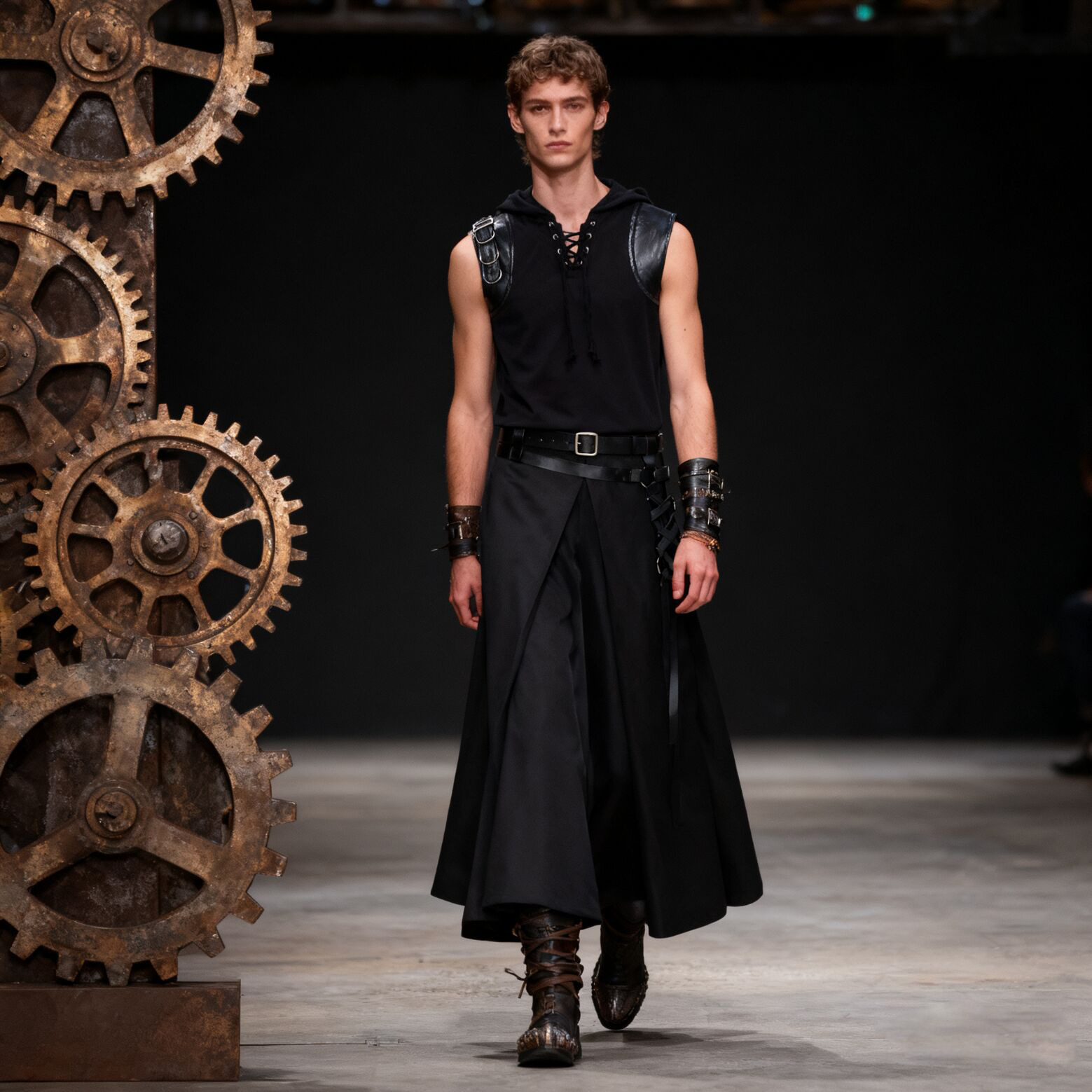 Medieval Gothic Lace Up Pirate Shirt - قمصان رجالية مستوحاة من عصر القرون