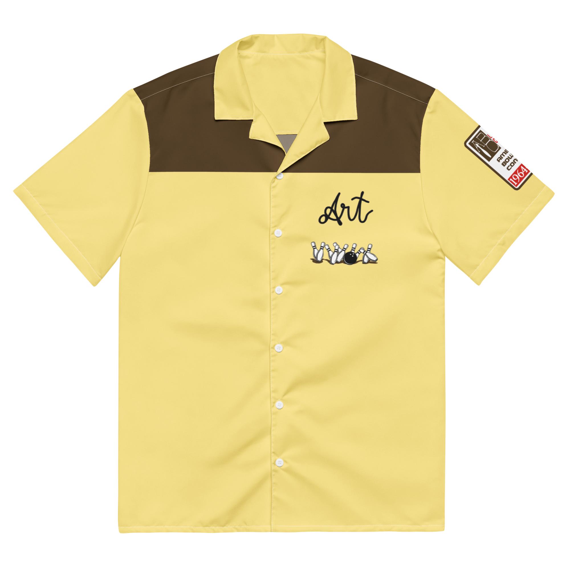 Short Sleeve Bowling Shirt Retro - قميص بولينج بأزرار سفلية لفيلم The