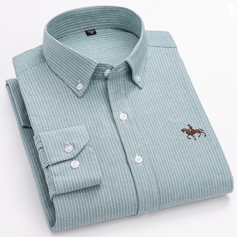 Oxford Cotton Casual Shirt Business - قميص أكسفورد قطن 100% عالي الجودة