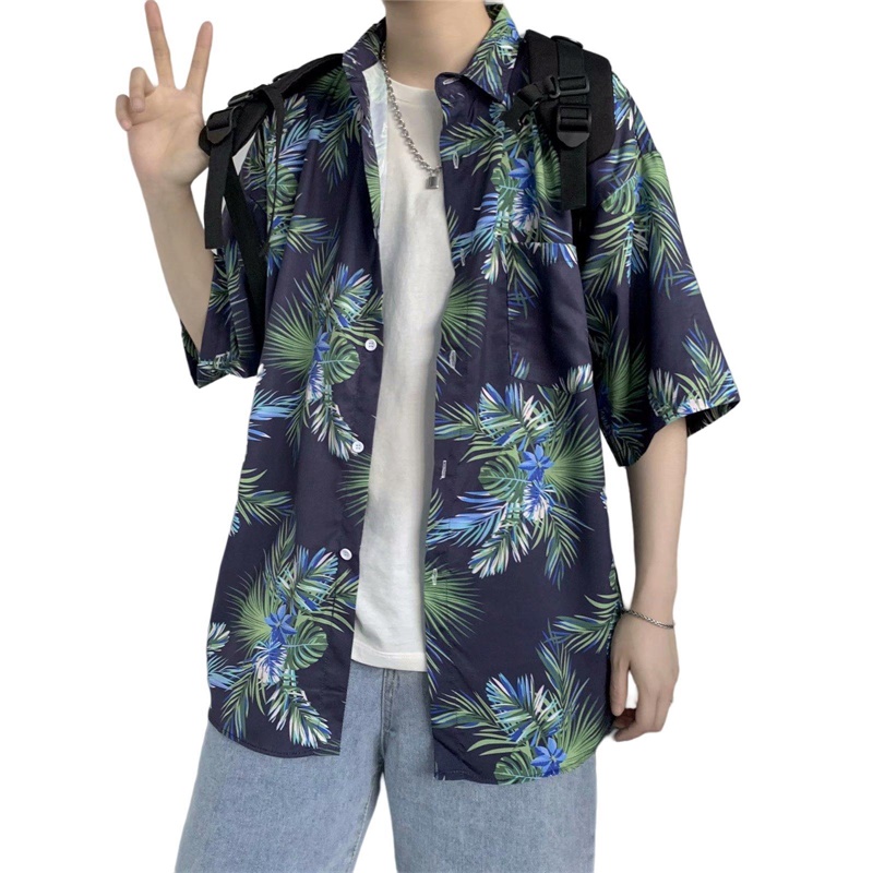 قميص رجالي هاواي كلاسيكي مطبوع - مراجعة Vintage Hawaiian Floral Shirt وسعره