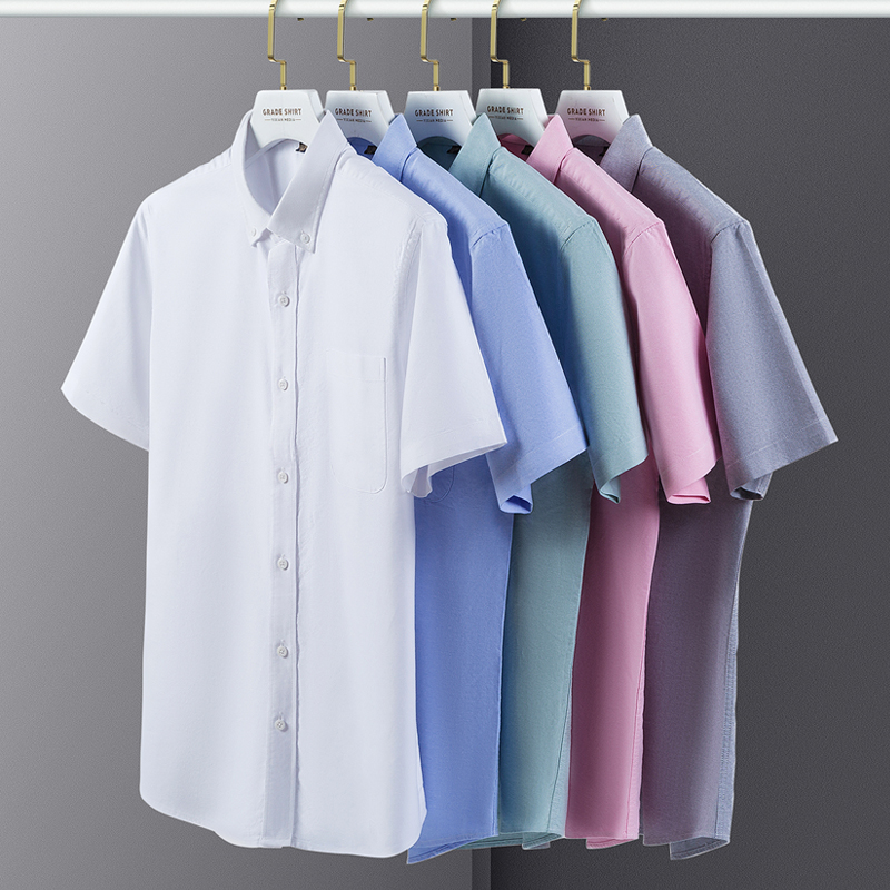 الصيف عالية الجودة 100% القطن  - مراجعة Oxford Cotton Casual Shirt Business وسعره