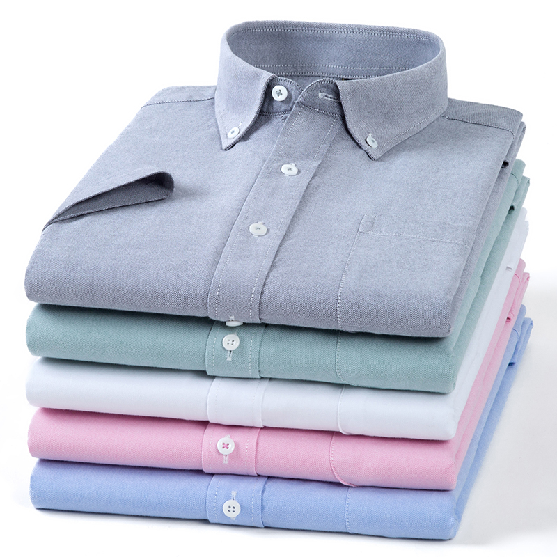 الصيف عالية الجودة 100% القطن  - مراجعة Oxford Cotton Casual Shirt Business وسعره