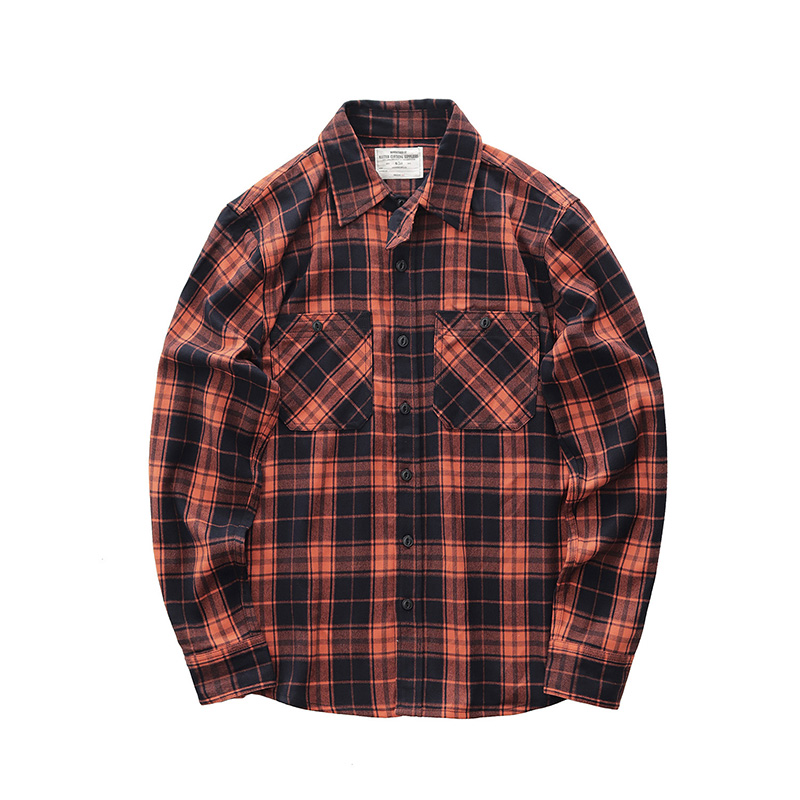 خريف جديد اليابانية الرجعية 30 - مراجعة Flannel Plaid Shirt Heavy Weight وسعره