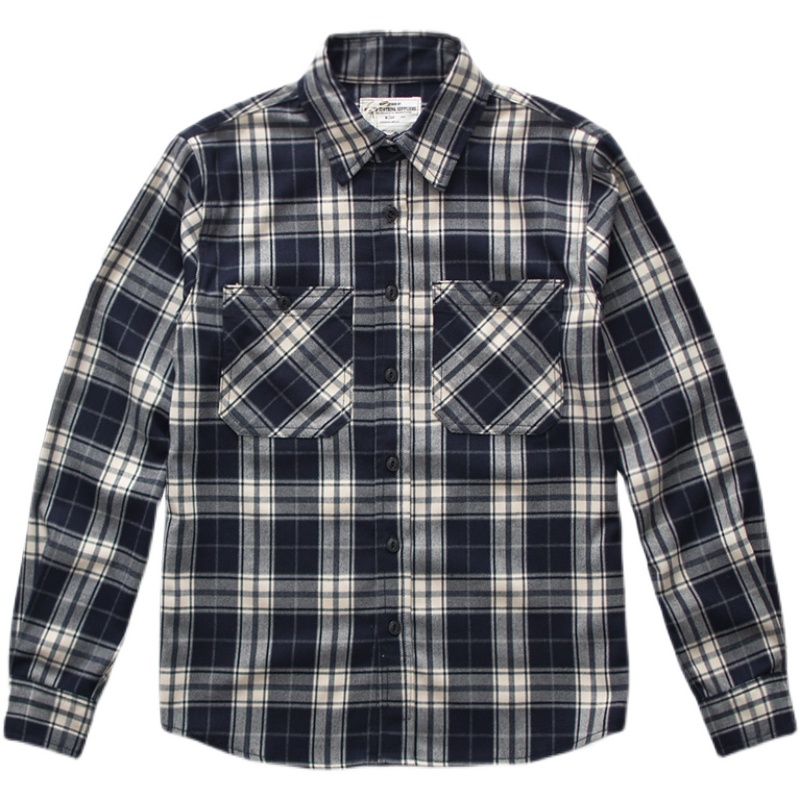 خريف جديد الأمريكية الرجعية 30 - مراجعة Flannel Plaid Shirt Heavy Weight وسعره